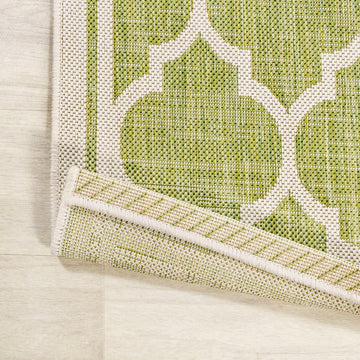Trebol Moroccan Trellis Textured Weave Indoor/outdoor Area Rug
